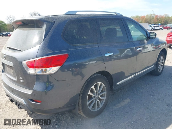 2014 Nissan Pathfinder SV with VIN 5N1AR2MMXEC620956, listed as a IAAI auction lot 42112579 with 99,153 mi miles. Bid and sale history available at carsss.com. Image 4.
