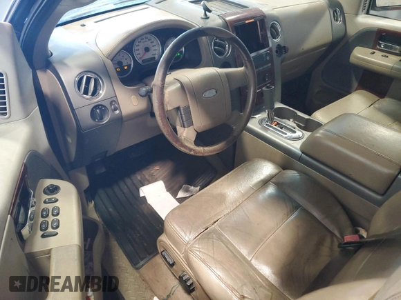 2005 Ford F-150 XLT with VIN 1FTPX125X5NB81756, listed as a Copart auction lot 57835215 with 208,233 mi miles and Salvage title. Bid and sale history available at DreamBid. Image 8.