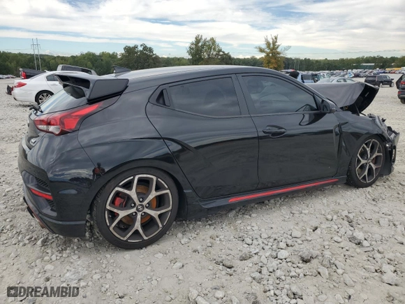 2019 Hyundai Veloster N with VIN KMHT36AH9KU003191, listed as a Copart auction lot 73711204 with 49,528 mi miles and Salvage Title. Bid and sale history available at carsss.com. Image 3.