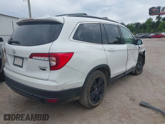2022 Honda Pilot Special Edition with VIN 5FNYF5H28NB018579, listed as a IAAI auction lot 42272019 with 39,347 mi miles and . Bid and sale history available at DreamBid. Image 4.