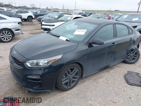 2021 Kia Forte GT-Line with VIN 3KPF34AD6ME388486, listed as a IAAI auction lot 41615266 with 75,168 mi miles. Bid and sale history available at carsss.com. Image 17.