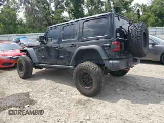 2020 Jeep Wrangler Unlimited Rubicon with VIN 1C4HJXFN2LW218258, listed as a Copart auction lot 55951655 with 64,588 mi miles and Non repairable. Bid and sale history available at DreamBid. Image 2.