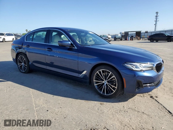 2021 BMW 5 Series 540i with VIN WBA53BJ05MWX16285, listed as a Copart auction lot 52415425 with 79,497 mi miles and Salvage Title. Bid and sale history available at DreamBid. Image 4.