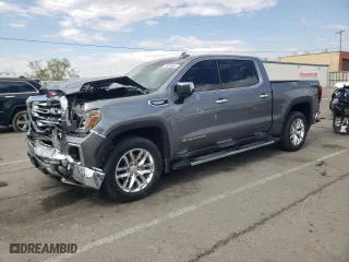2022 GMC Sierra 1500 Limited SLT with VIN 3GTU9DED6NG139675, listed as a Copart auction lot 77417764 with 22,512 mi miles and Salvage Title. Bid and sale history available at carsss.com. Image 1.