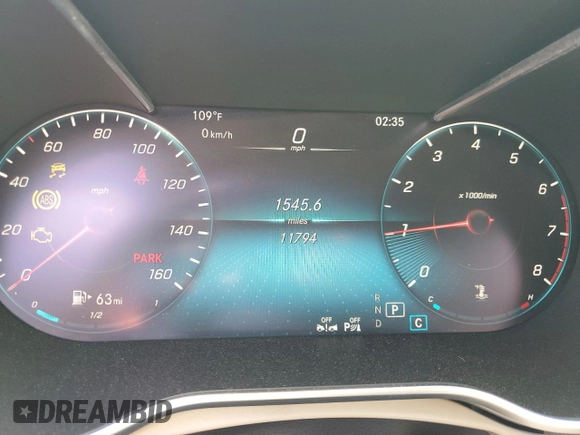 2021 Mercedes-Benz C 300 with VIN W1KWK8EB0MG104360, listed as a Copart auction lot 51353924 with 11,794 mi miles and Salvage Title. Bid and sale history available at DreamBid. Image 9.