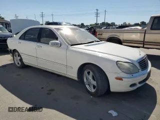2004 Mercedes-Benz S-Class with VIN WDBNG75J94A422505, listed as a Copart auction lot 72599834 with 205,781 mi miles and Salvage Title. Bid and sale history available at carsss.com. Image 4.