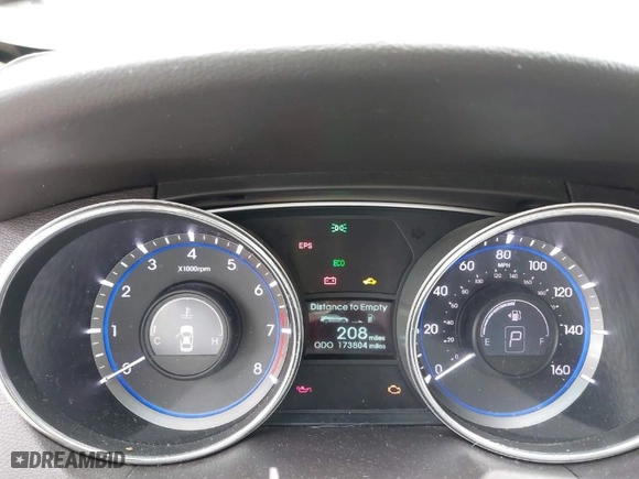 2013 Hyundai Sonata SE with VIN 5NPEC4ACXDH804800, listed as a IAAI auction lot 41794683 with 173,804 mi miles. Bid and sale history available at carsss.com. Image 7.