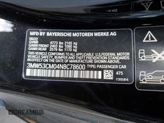 2022 BMW 2 Series M240i xDrive with VIN 3MW53CM04N8C78600, listed as a Copart auction lot 88355955 with Not provided miles and Salvage title. Bid and sale history available at DreamBid. Image 12.