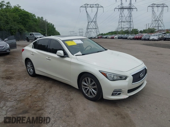 2017 Infiniti Q50 Premium z VIN JN1EV7AR5HM836200, wystawiony jako IAAI lot #42352743 z przebiegiem 127 105 mil mil oraz . Historia ofert i sprzedaży dostępna na DreamBid. Obrazek 1.