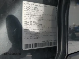 2018 Audi A4 allroad Premium Plus with VIN WA18NAF46JA038648, listed as a Copart auction lot 48734865 with 0 mi miles and Non Repairable. Bid and sale history available at carsss.com. Image 14.