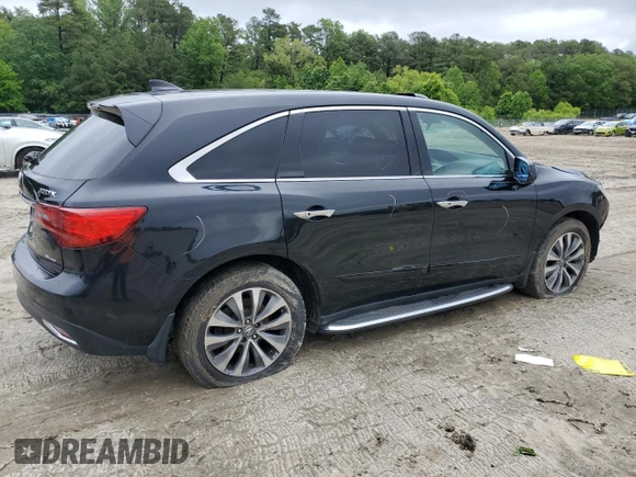 2016 Acura MDX Technology z VIN 5FRYD4H44GB043093, wystawiony jako Copart lot #56663955 z przebiegiem 204 655 mil mil oraz Szkoda całkowita • Salvage title. Historia ofert i sprzedaży dostępna na DreamBid. Obrazek 3.