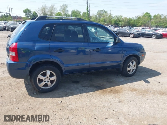 2007 Hyundai Tucson GLS with VIN KM8JM12B37U503257, listed as a IAAI auction lot 42173766 with 122,934 mi miles. Bid and sale history available at carsss.com. Image 4.