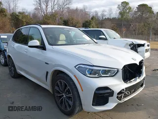 2022 BMW X5 xDrive45e with VIN 5UXTA6C06N9J12490, listed as a IAAI auction lot 41470046 with 38,207 mi miles. Bid and sale history available at carsss.com. Image 1.