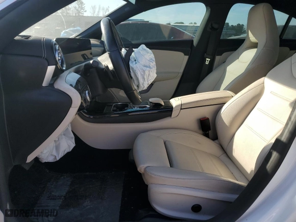2020 Mercedes-Benz CLA with VIN WDD5J4GB2LN034410, listed as a Copart auction lot 46131615 with 0 mi miles and Salvage Title. Bid and sale history available at carsss.com. Image 7.