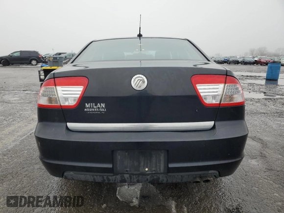2008 Mercury Milan with VIN 3MEHM07Z18R664118, listed as a Copart auction lot 44212505 with 158,047 mi miles and Salvage Title. Bid and sale history available at carsss.com. Image 6.