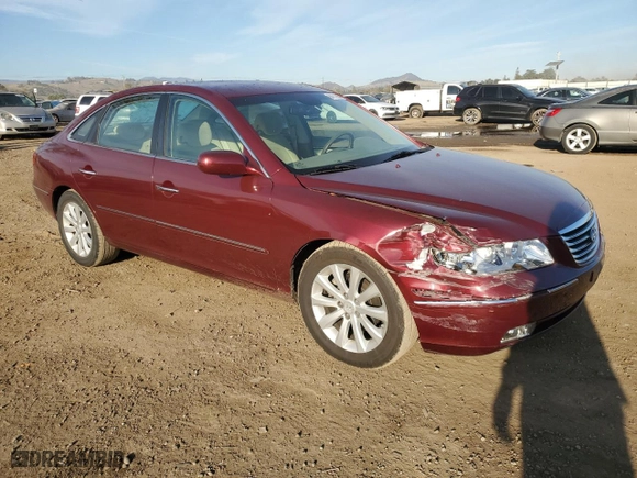 2009 Hyundai Azera GLS with VIN KMHFC46D29A349764, listed as a Copart auction lot 84111984 with 144,479 mi miles and Salvage Title. Bid and sale history available at carsss.com. Image 4.