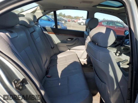 2003 BMW 5 Series 525iA with VIN WBADT43483GY99262, listed as a Copart auction lot 76890744 with 241,653 mi miles and Salvage Title. Bid and sale history available at carsss.com. Image 10.