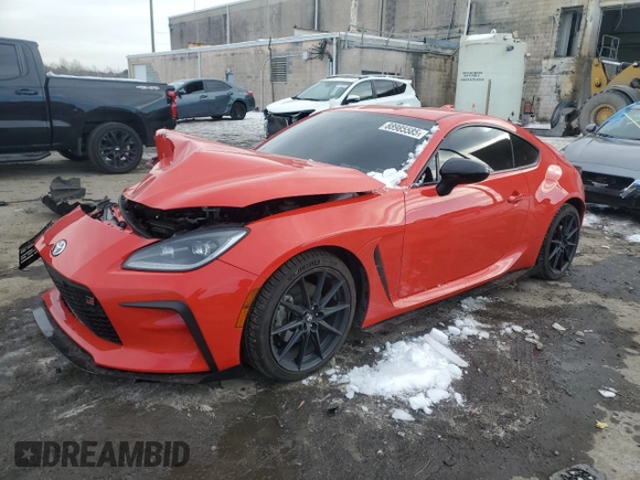 2023 Toyota GR86 Premium with VIN JF1ZNBE14P9759803, listed as a Copart auction lot 88985585 with 21,349 mi miles and Salvage Title. Bid and sale history available at carsss.com. Image 1.