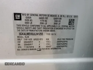 2018 GMC Terrain SLE with VIN 3GKALMEV8JL241255, listed as a Copart auction lot 51135005 with 116,170 mi miles and Salvage Title. Bid and sale history available at carsss.com. Image 13.