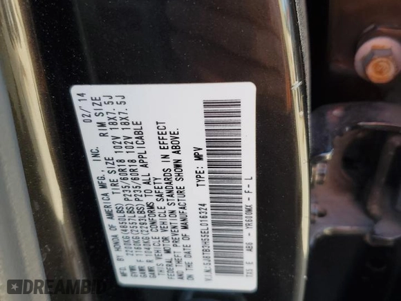 2014 Acura RDX Tech Pkg with VIN 5J8TB3H55EL016324, listed as a Copart auction lot 50629145 with 159,902 mi miles and Salvage Title. Bid and sale history available at carsss.com. Image 13.