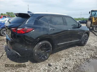 2020 Chevrolet Blazer Premier with VIN 3GNKBLRS1LS667740, listed as a Copart auction lot 63771195 with 57,679 mi miles and Salvage title. Bid and sale history available at DreamBid. Image 3.