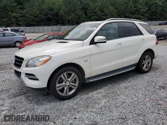 2012 Mercedes-Benz M 350 with VIN 4JGDA2EB8CA047467, listed as a Copart auction lot 60701685 with 189,075 mi miles and Salvage title. Bid and sale history available at DreamBid. Image 1.