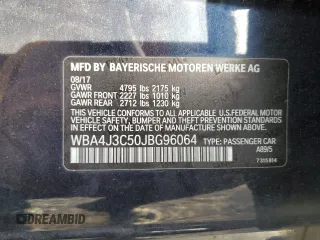 2018 BMW 4 Series 430i xDrive with VIN WBA4J3C50JBG96064, listed as a Copart auction lot 81169604 with 131,067 mi miles and Salvage Title. Bid and sale history available at DreamBid. Image 12.