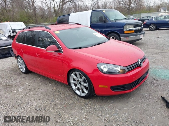 2012 Volkswagen Jetta SportWagen TDI w/Sunroof with VIN 3VWPL7AJ8CM671484, listed as a IAAI auction lot 41973825 with 155,220 mi miles. Bid and sale history available at carsss.com. Image 1.