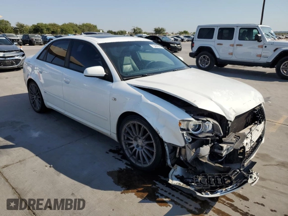 2007 Audi A4 2.0T with VIN WAUBF78E37A022592, listed as a Copart auction lot 75480544 with 122,605 mi miles and Salvage Title. Bid and sale history available at carsss.com. Image 4.