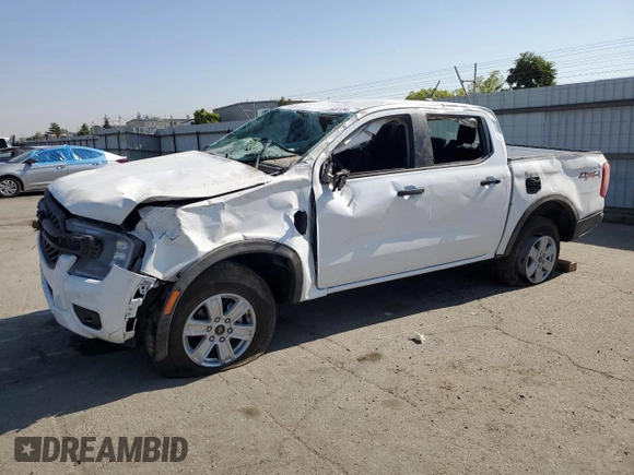 2024 Ford Ranger XL with VIN 1FTER4PH4RLE25246, listed as a Copart auction lot 65661234 with 328 mi miles and Salvage Title. Bid and sale history available at carsss.com. Image 1.