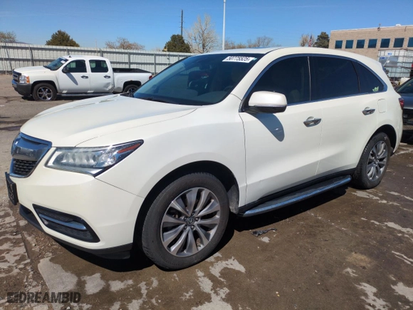 2015 Acura MDX Tech Pkg with VIN 5FRYD4H41FB022409, listed as a Copart auction lot 50775525 with 95,107 mi miles and Salvage Title. Bid and sale history available at carsss.com. Image 1.