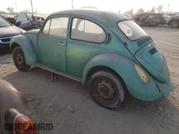 1971 Volkswagen Beetle with VIN 1112643210, listed as a Copart auction lot 87425234 with Not Provided miles and Salvage Title. Bid and sale history available at DreamBid. Image 2.