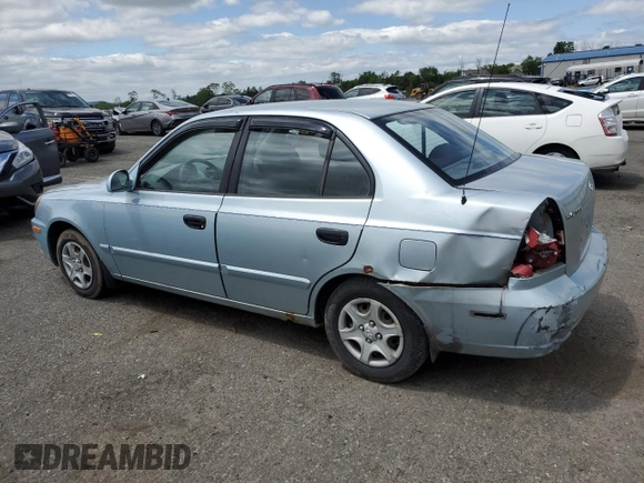 2004 Hyundai Accent GL z VIN KMHCG45C94U574027, wystawiony jako Copart lot #57463905 z przebiegiem 139 595 mil mil oraz Szkoda całkowita • Salvage title. Historia ofert i sprzedaży dostępna na DreamBid. Obrazek 2.