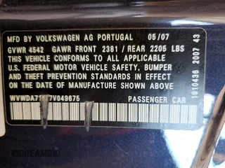 2007 Volkswagen Eos 2.0T с VIN WVWDA71F27V049675, выставлен на аукционе Copart как лот 58096615 с пробегом 106 678 миль миль и Списание • Salvage title. История ставок и продаж доступна на DreamBid. Изображение 12.