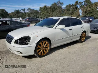 2005 Infiniti Q45 z VIN JNKBF01A85M100070, wystawiony jako Copart lot #82127494 z przebiegiem 176 578 mil mil oraz Szkody całkowita. Historia ofert i sprzedaży dostępna na DreamBid. Obrazek 1.