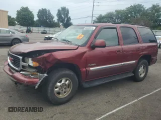 2002 GMC Yukon SLT with VIN 1GKEK13Z32J256943, listed as a Copart auction lot 65856834 with 288,872 mi miles and Salvage Title. Bid and sale history available at carsss.com. Image 1.