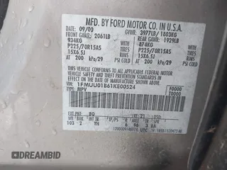 2001 Ford Escape with VIN 1FMUU01B61KE00524, listed as a IAAI auction lot 41486950 with 163,753 mi miles and . Bid and sale history available at DreamBid. Image 9.