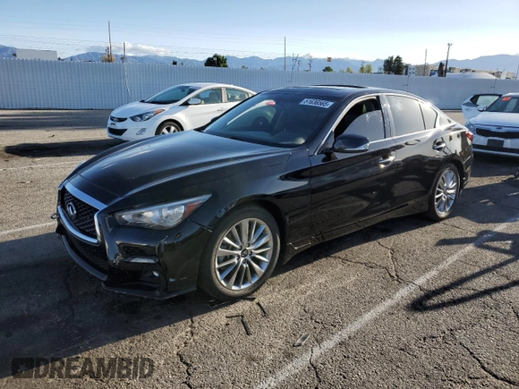 2019 Infiniti Q50 Luxe с VIN JN1EV7AP0KM541768, выставлен на аукционе Copart как лот 51636565 с пробегом Не указан миль и Списание • Salvage title. История ставок и продаж доступна на DreamBid. Изображение 1.