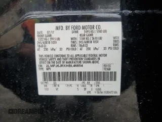 2017 Lincoln MKX Premiere with VIN 2LMPJ6JRXHBL46854, listed as a Copart auction lot 51508645 with 63,306 mi miles and Salvage Title. Bid and sale history available at carsss.com. Image 14.