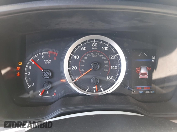 2022 Toyota Corolla Cross LE with VIN 7MUCAABG1NV033299, listed as a Copart auction lot 58018825 with 28,138 mi miles and Salvage title. Bid and sale history available at DreamBid. Image 9.