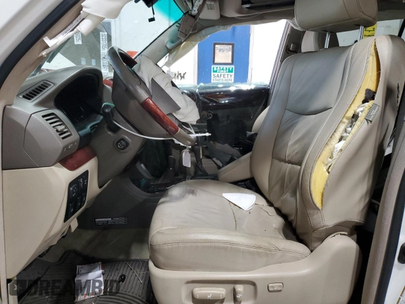 2008 Lexus GX 470 with VIN JTJBT20X380163291, listed as a Copart auction lot 51353695 with 190,640 mi miles and Salvage Title. Bid and sale history available at DreamBid. Image 7.