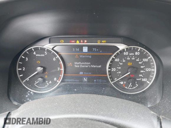 2020 Nissan Altima 2.5 SL with VIN 1N4BL4EV3LC160149, listed as a IAAI auction lot 41774085 with 106,605 mi miles. Bid and sale history available at carsss.com. Image 7.