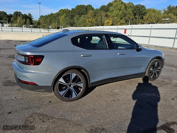2023 Polestar 2 with VIN YSMEG3KA2PL157213, listed as a Copart auction lot 73552944 with 10,336 mi miles and Clean Title. Bid and sale history available at carsss.com. Image 3.
