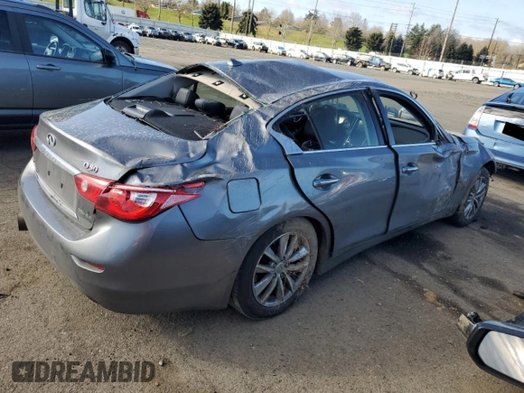 2014 Infiniti Q50 Premium with VIN JN1BV7AR5EM691514, listed as a Copart auction lot 47985465 with 119,821 mi miles and Salvage Title. Bid and sale history available at DreamBid. Image 3.