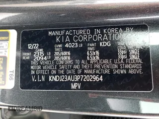 2023 Kia Soul LX with VIN KNDJ23AU3P7202964, listed as a Copart auction lot 82875414 with 9,661 mi miles and Non Repairable. Bid and sale history available at DreamBid. Image 14.