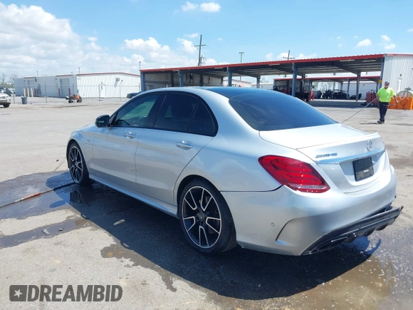 2017 Mercedes-Benz C 43 AMG with VIN 55SWF6EB4HU185817, listed as a IAAI auction lot 41821204 with 86,699 mi miles and . Bid and sale history available at DreamBid. Image 3.