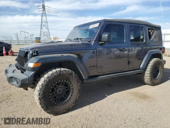 2020 Jeep Wrangler Unlimited Willys with VIN 1C4HJXDG5LW246978, listed as a Copart auction lot 52930515 with 117,020 mi miles and Salvage title. Bid and sale history available at DreamBid. Image 1.