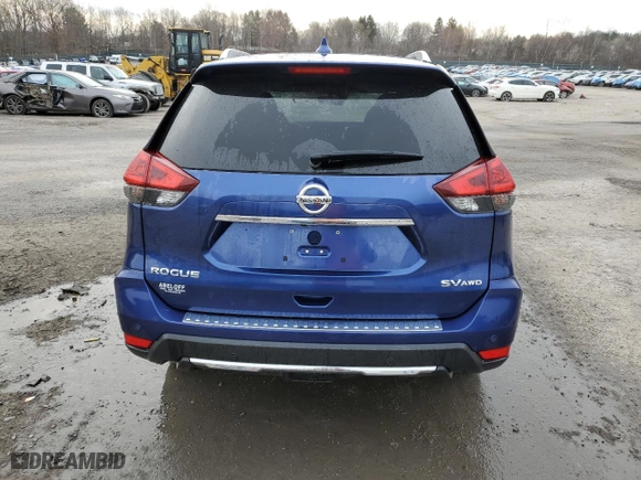 2020 Nissan Rogue SV with VIN JN8AT2MV9LW121709, listed as a Copart auction lot 52687575 with 90,519 mi miles and Salvage Title. Bid and sale history available at carsss.com. Image 6.