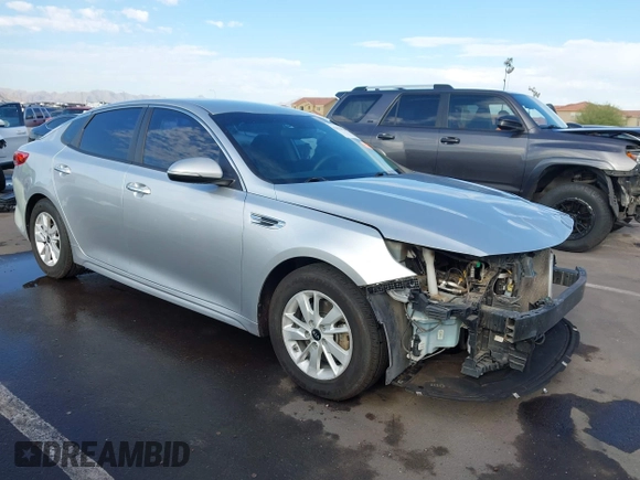 2016 Kia Optima LX with VIN 5XXGT4L38GG079249, listed as a IAAI auction lot 42674130 with 136,397 mi miles and . Bid and sale history available at DreamBid. Image 1.