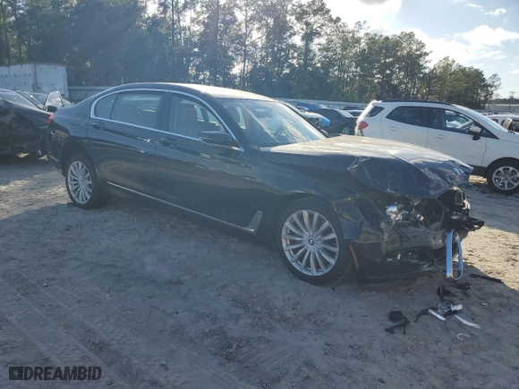 2019 BMW 7 Series 740i with VIN WBA7E2C53KB454766, listed as a Copart auction lot 85514494 with 0 mi miles and Salvage Title. Bid and sale history available at carsss.com. Image 4.